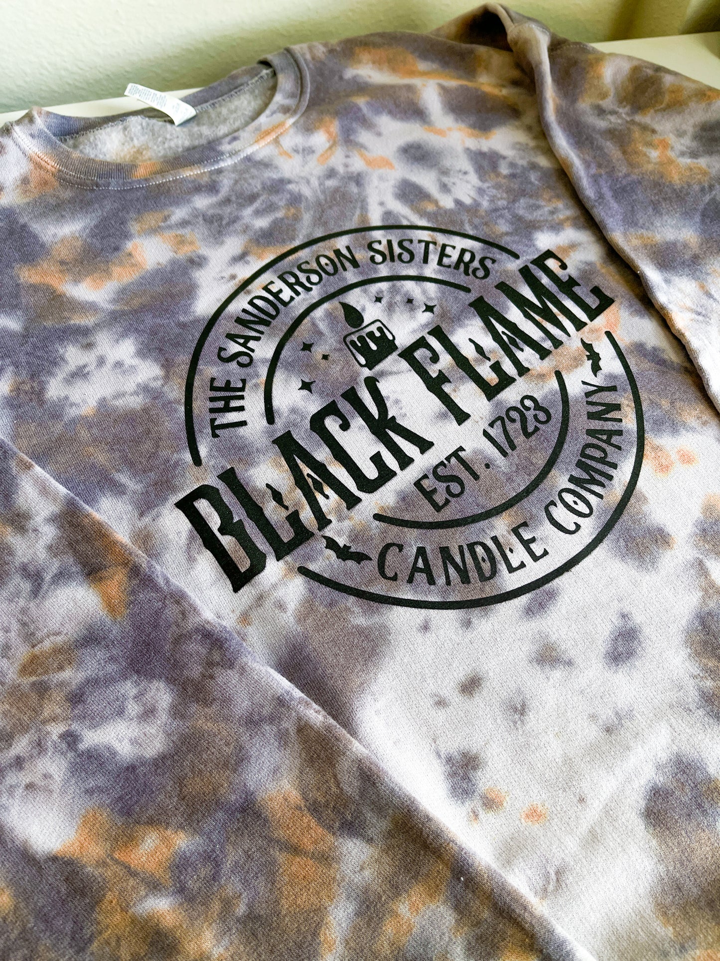 Black Flame Candle Co. Tie Dye Heavy Blend Crewneck Sweatshirt