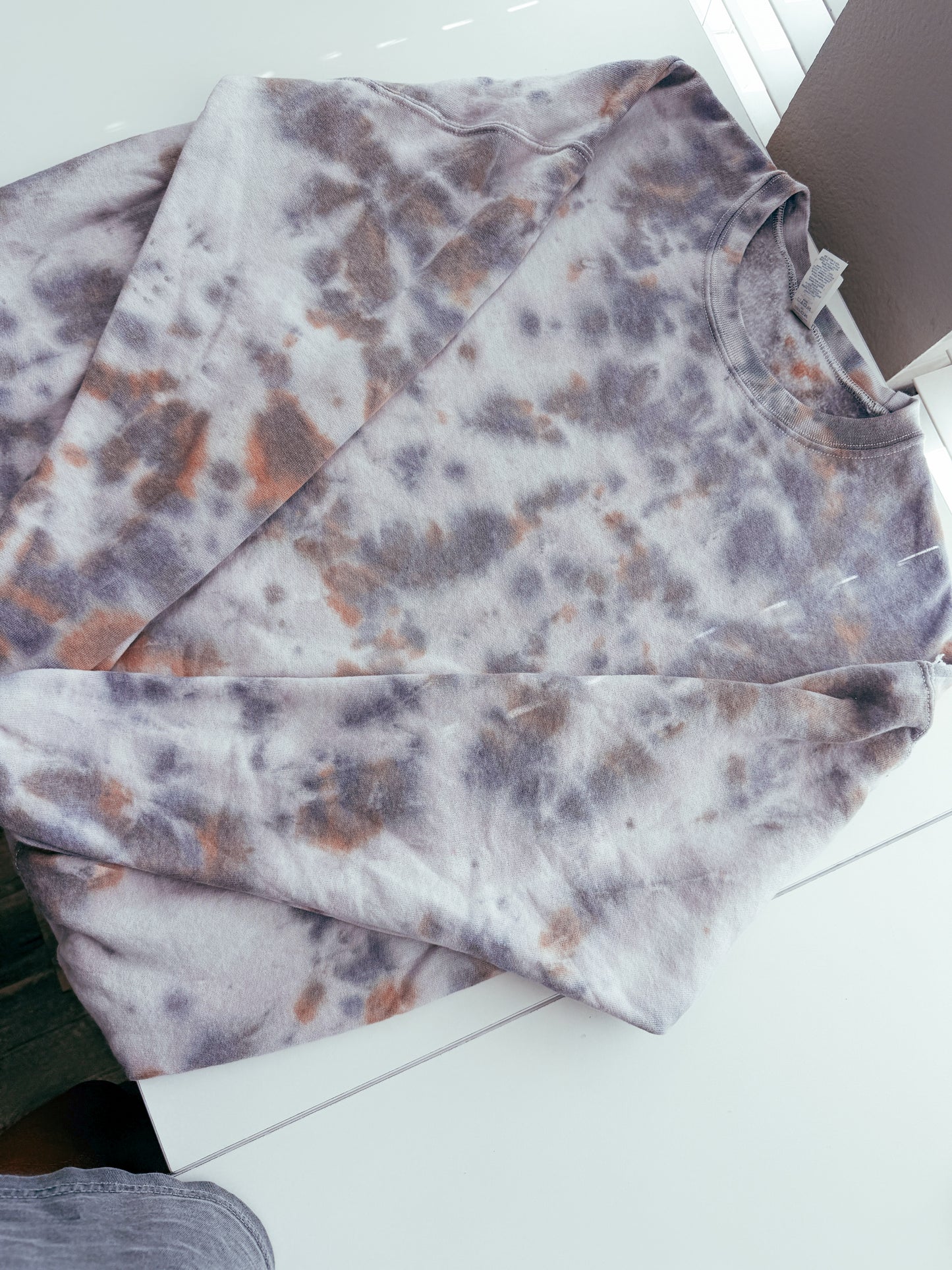 No Design Fall Tie Dye Crewneck Sweatshirt