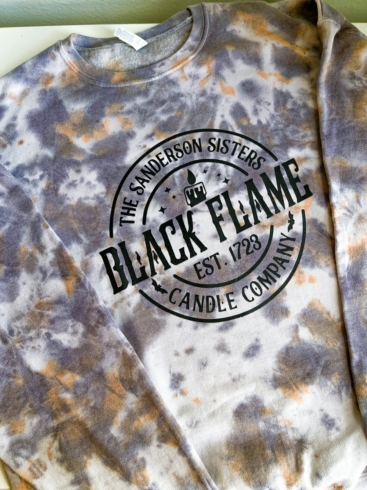 Black Flame Candle Co. Tie Dye Heavy Blend Crewneck Sweatshirt