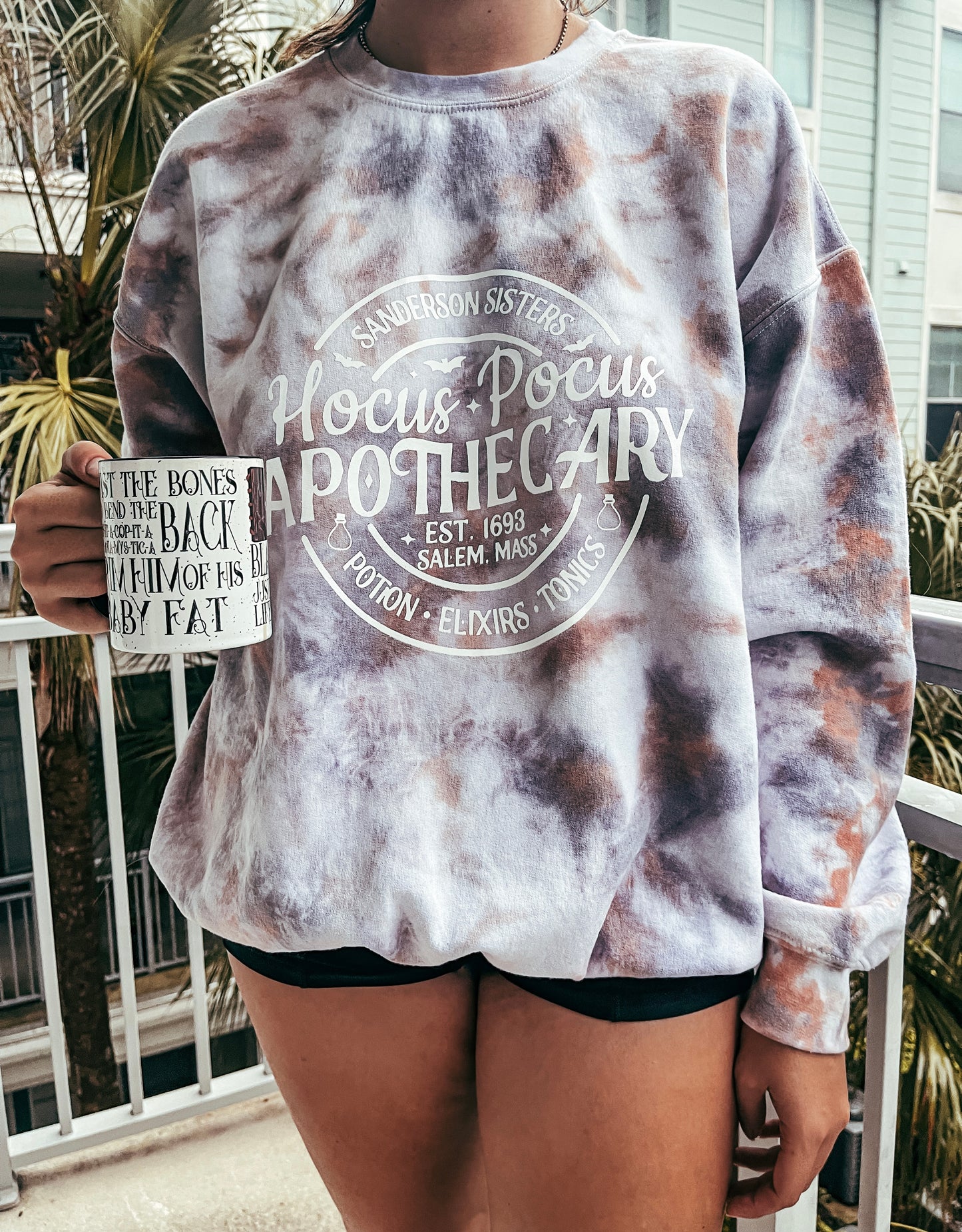 Hocus Pocus Sanderson Sisters Tie Dye Heavy Blend Crewneck Sweatshirt - The Bold Designer