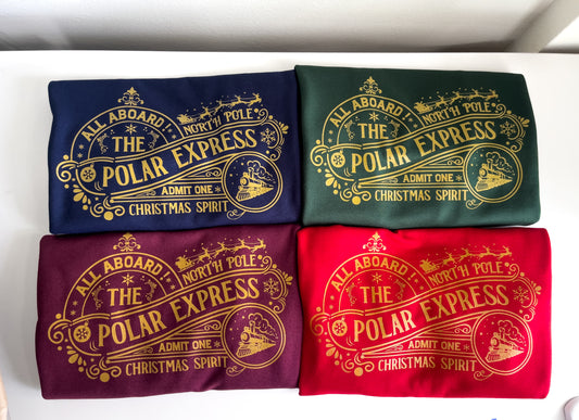 All Aboard The Polar Express Crewneck Sweatshirt - The Bold Designer
