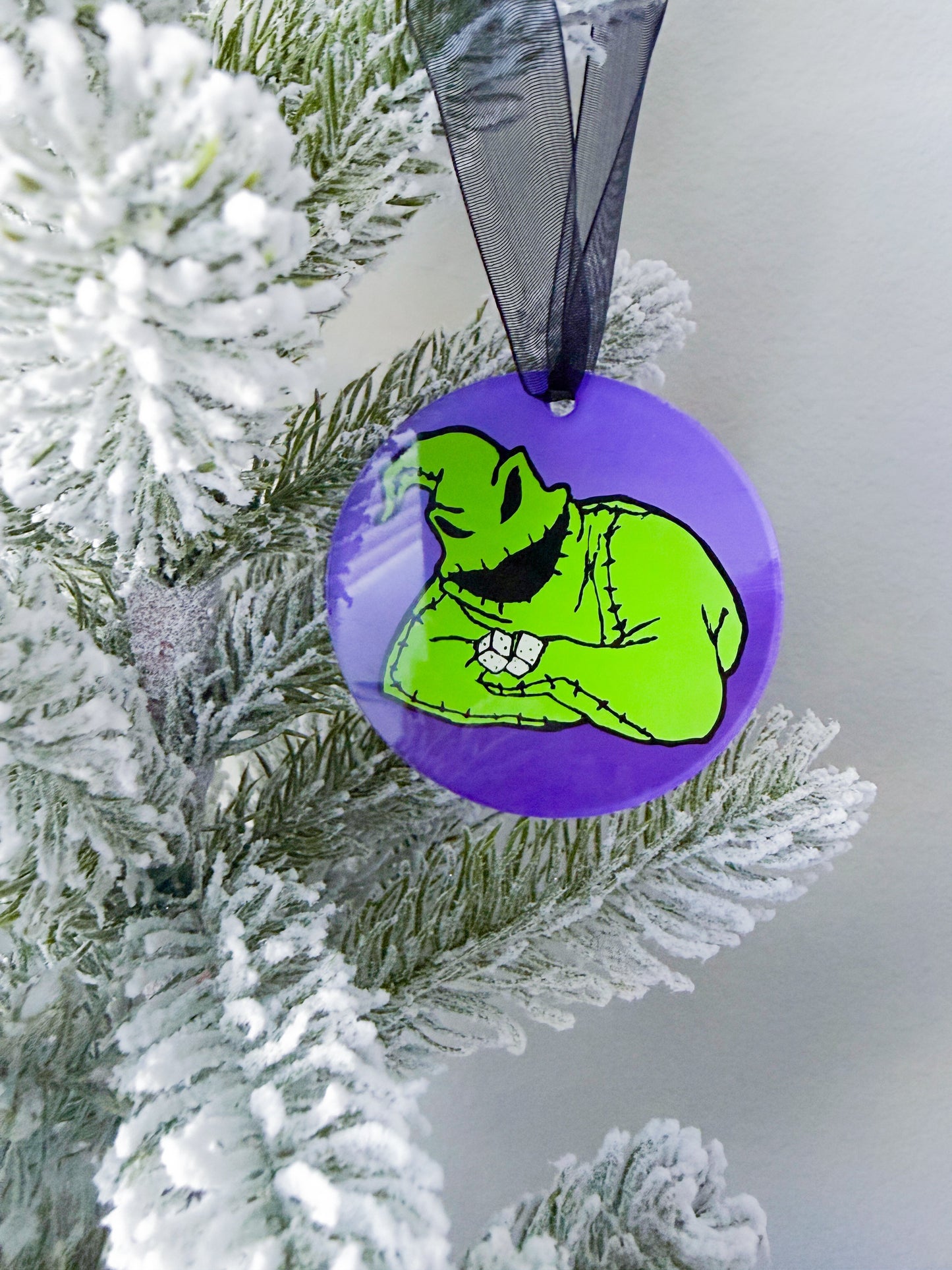 Oogie Boogie Night Before Christmas Acrylic Hand Painted Ornament
