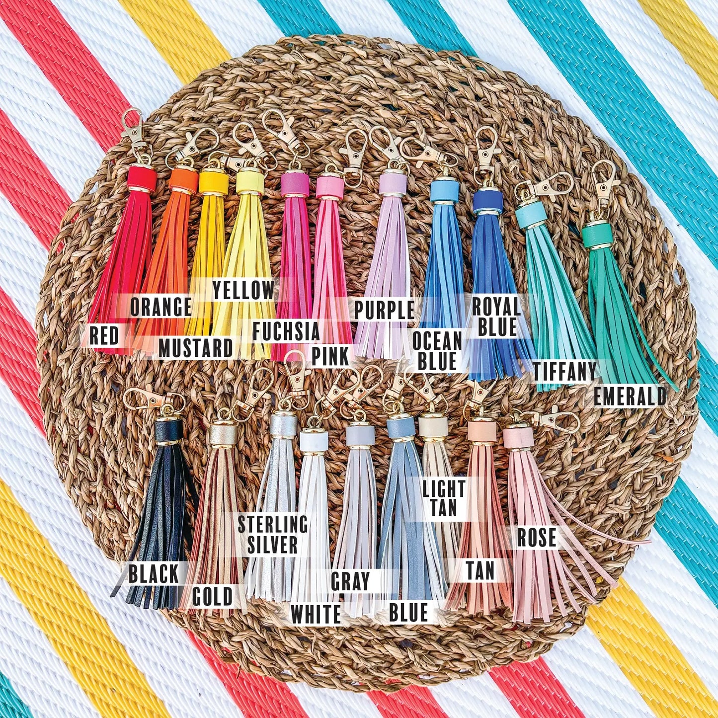Tassel Colors Options Acrylic Keychain - The Bold Designer