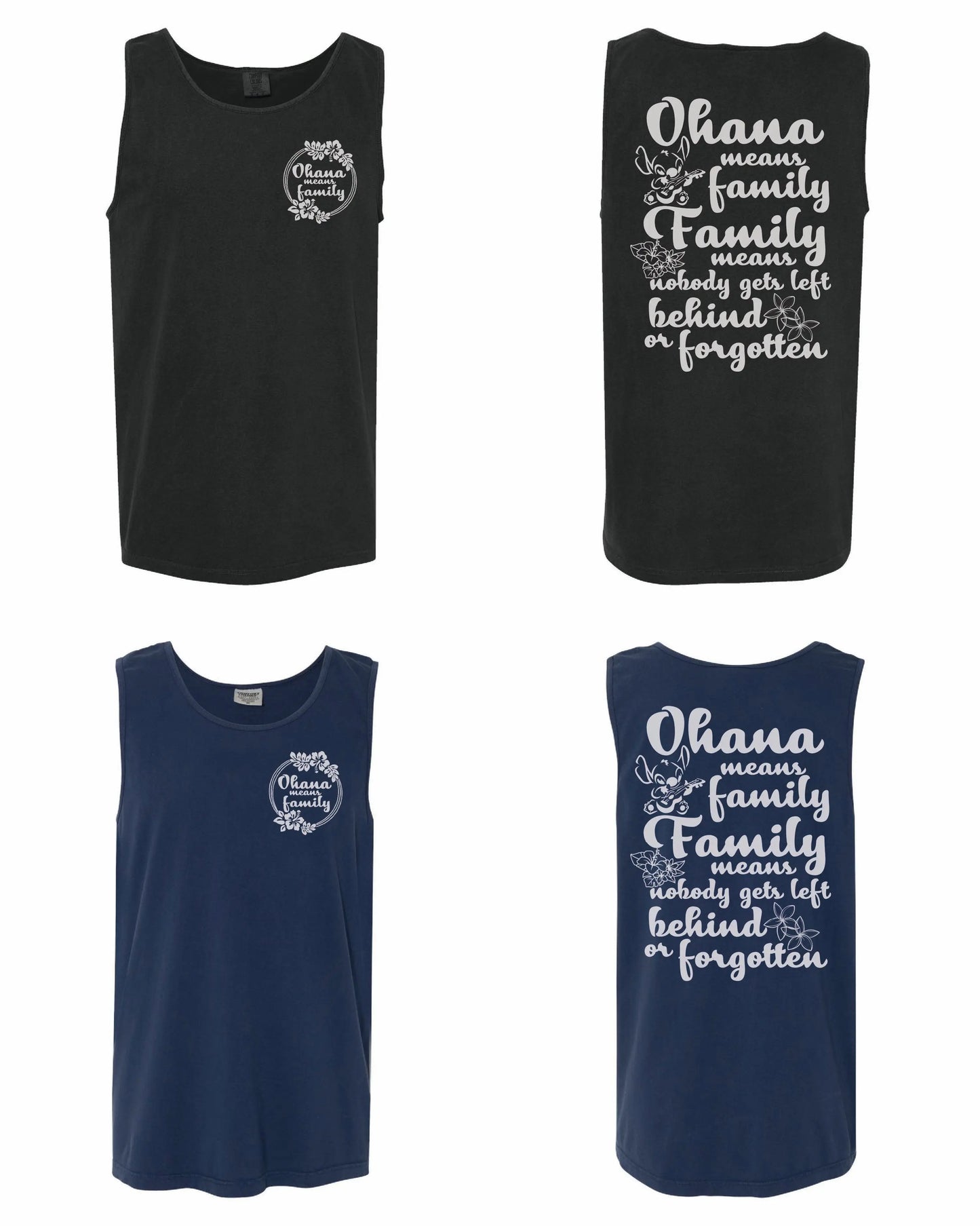 Ohana Means Family Stitch Summer Tank Top