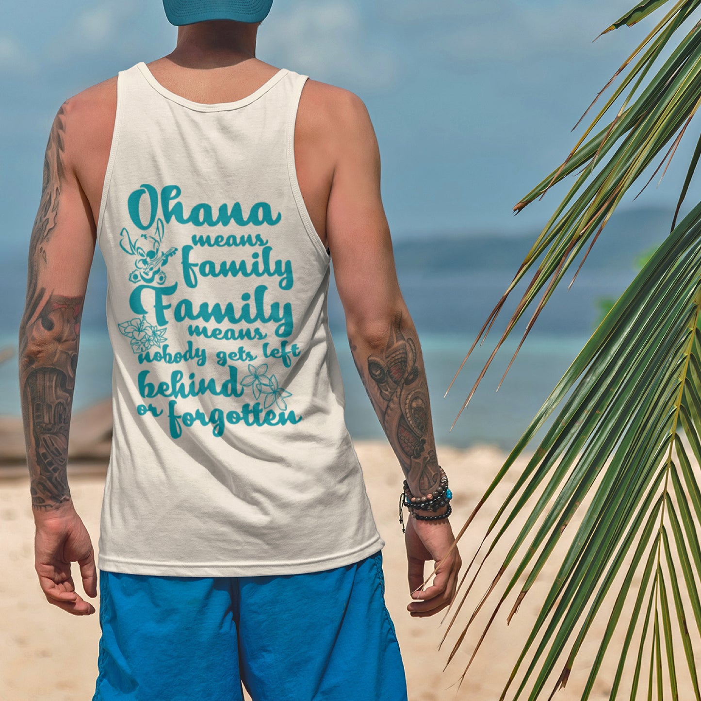 Ohana Means Family Stitch Summer Tank Top - The Bold Designer