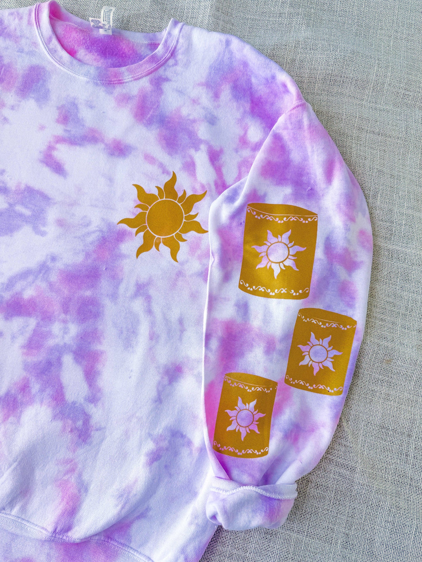 Live Your Dream Tangled Rapunzel Inspired Tie Dye Crewneck Sweatshirt, WDW Princess Inspired Sweatshirt
