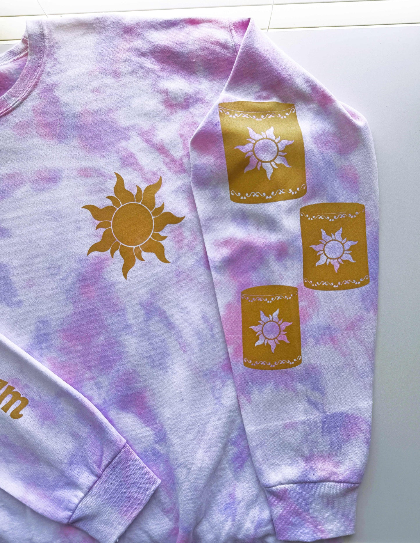 Live Your Dream Tangled Rapunzel Inspired Tie Dye Crewneck Sweatshirt, WDW Princess Inspired Sweatshirt