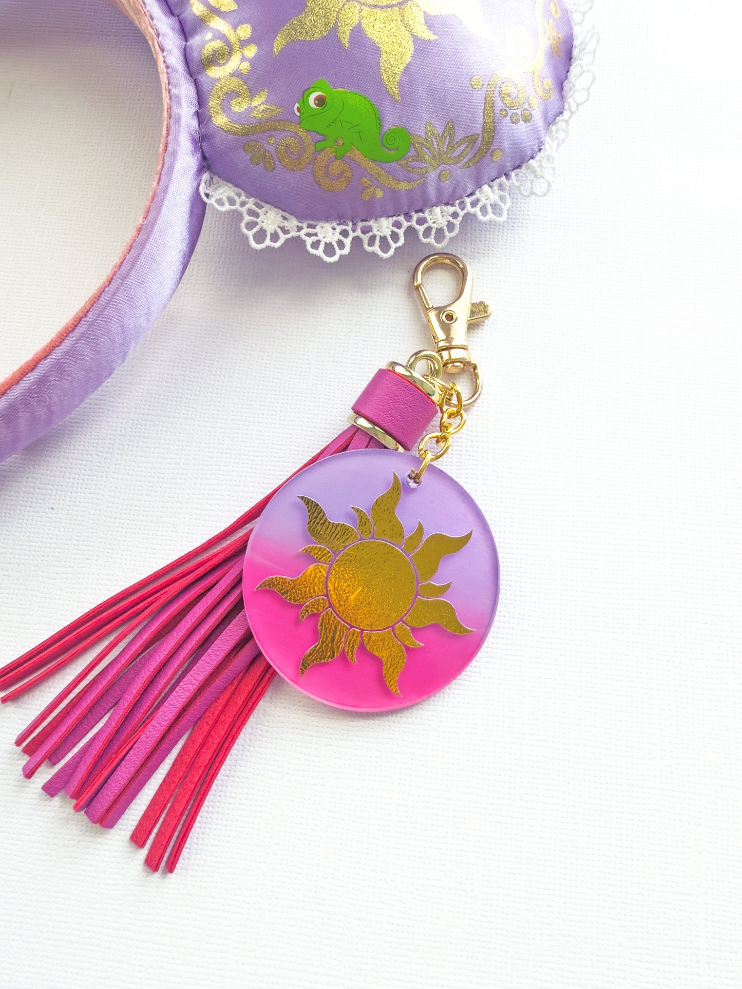 Tangled Inspired Sun Ombre Effect Acrylic Keychain - The Bold Designer