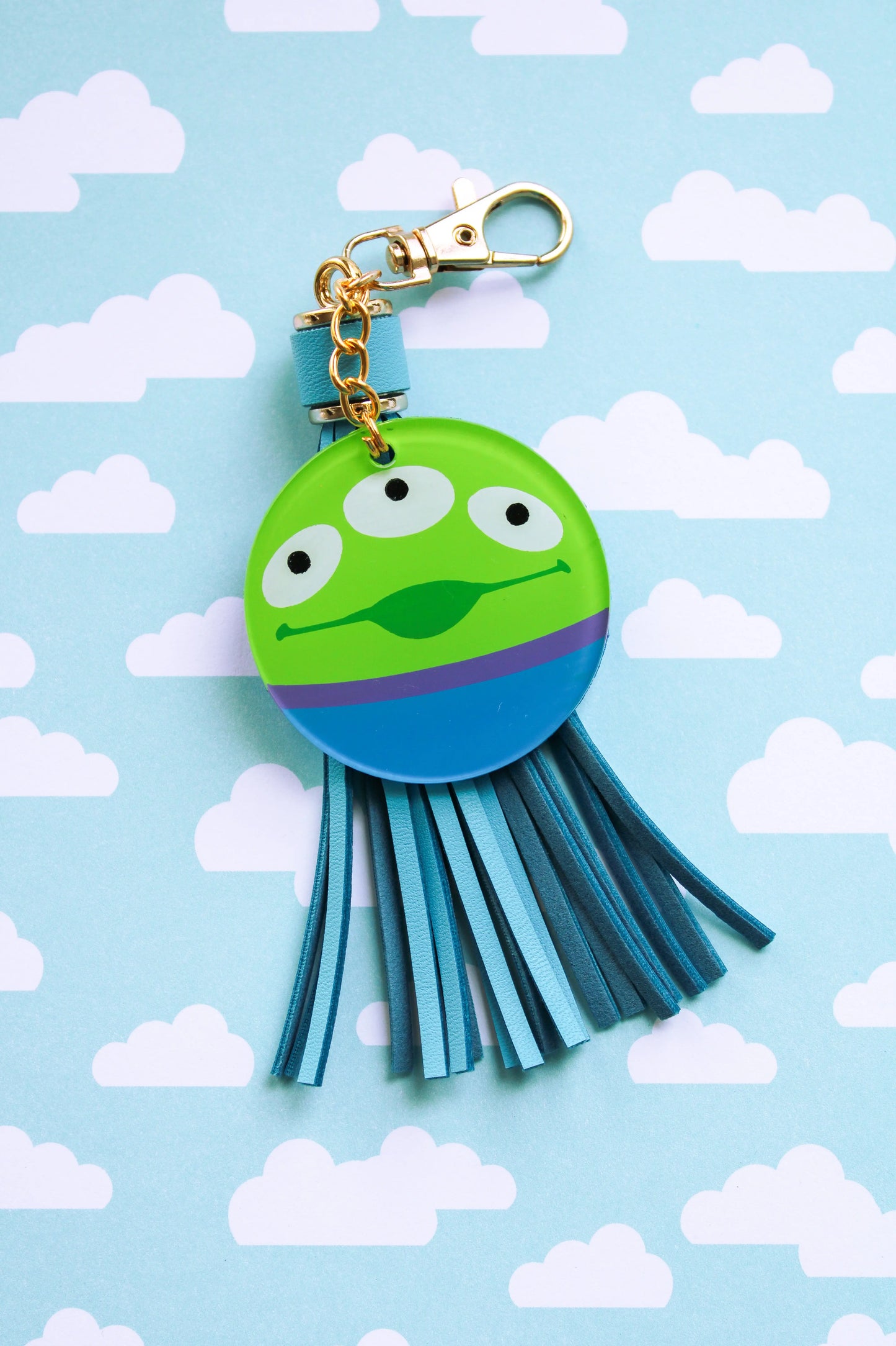 The Little Green Men Alien Toy Story Disney-Inspired Acrylic Hand Painted Keychain