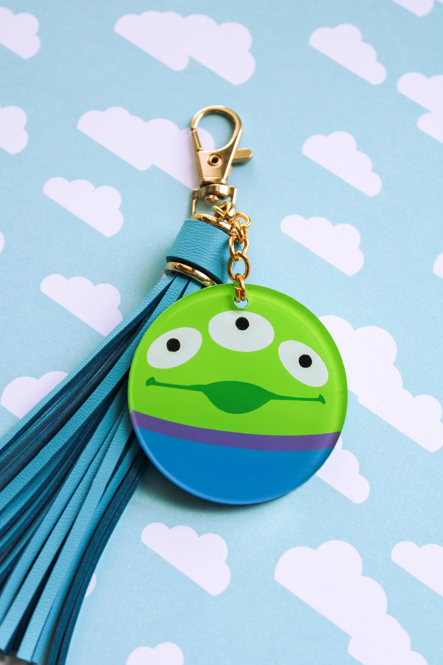 The Little Green Men Alien Toy Story Disney-Inspired Acrylic Hand Painted Keychain