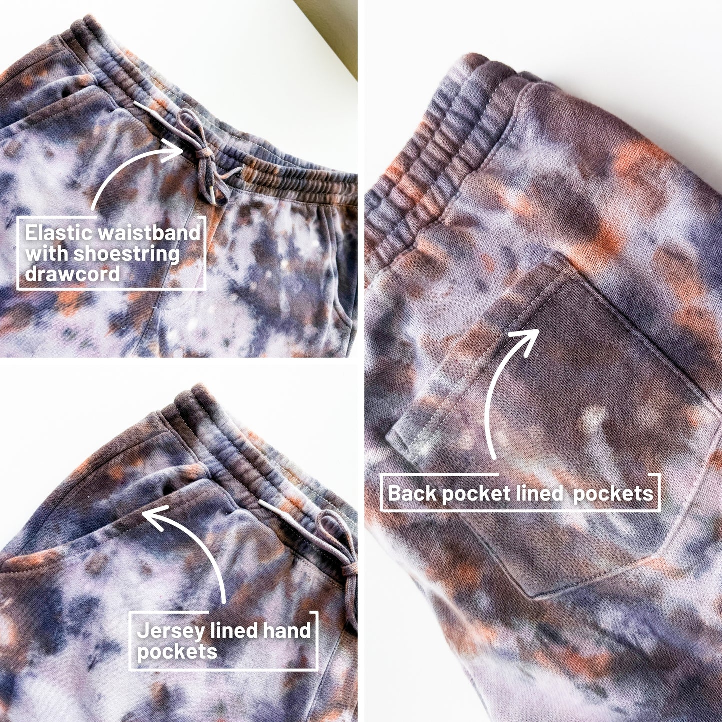 Women's Tie Dye Jogger Sweatpants, Custom Tie Dye Pant Loungewear