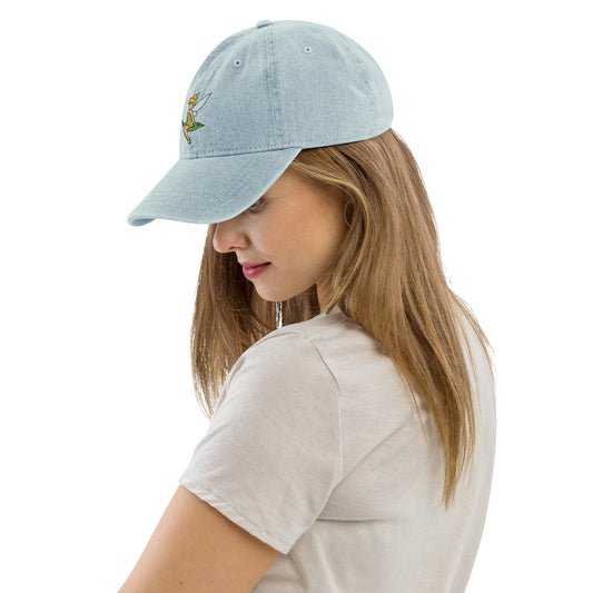 TinkerBell-Inspired Embroidered Denim Hat