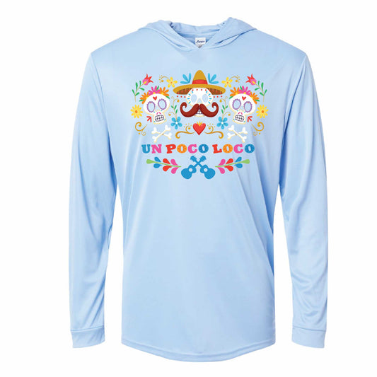 Un Poco Loco Coco-Inspired 50+ UPF Unisex Dri-Fit Performance Hooded Long Sleeve Shirt
