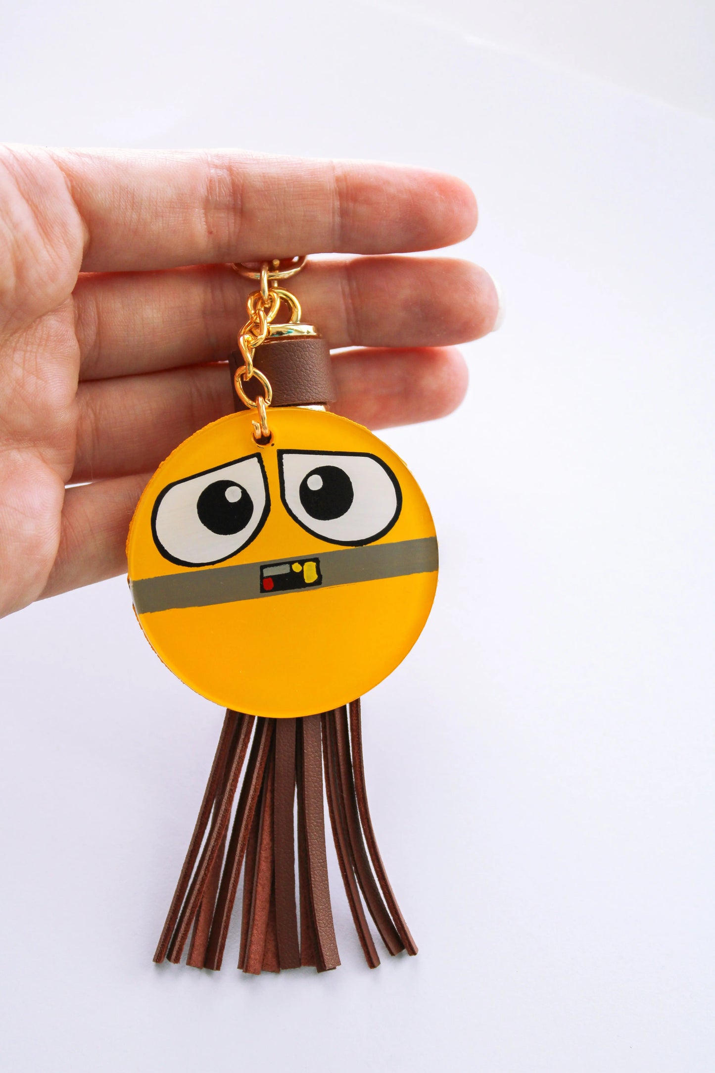 Wall-E Acrylic Hand Painted Back Keychain, Disney Bag Charm