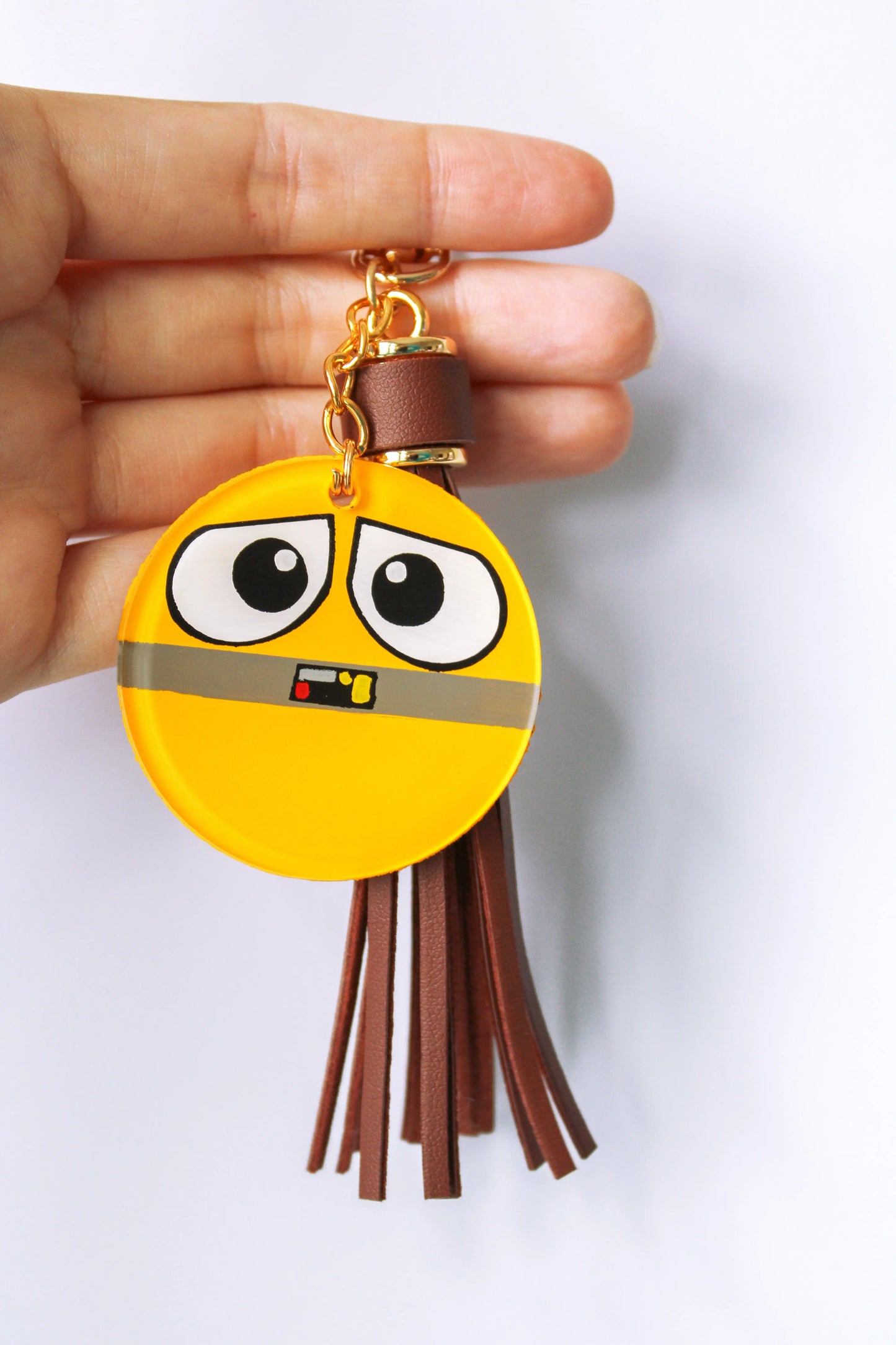 Wall-E Acrylic Hand Painted Back Keychain, Disney Bag Charm