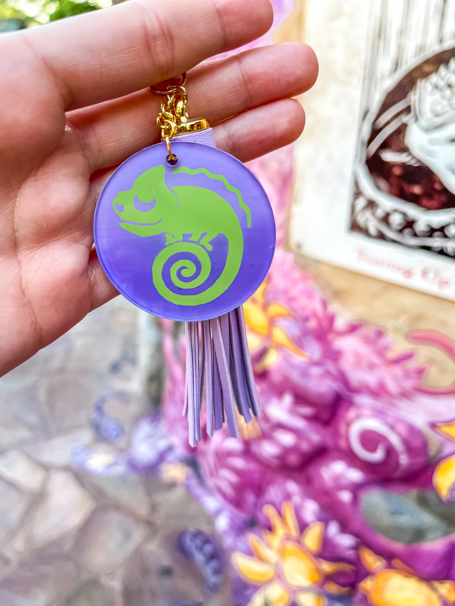 Pascal Tangled Hand Painted Acrylic Keychain