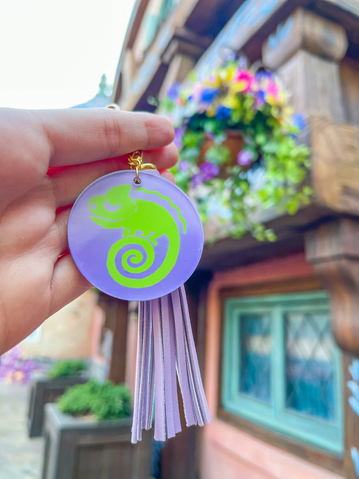 Pascal Tangled Hand Painted Acrylic Keychain