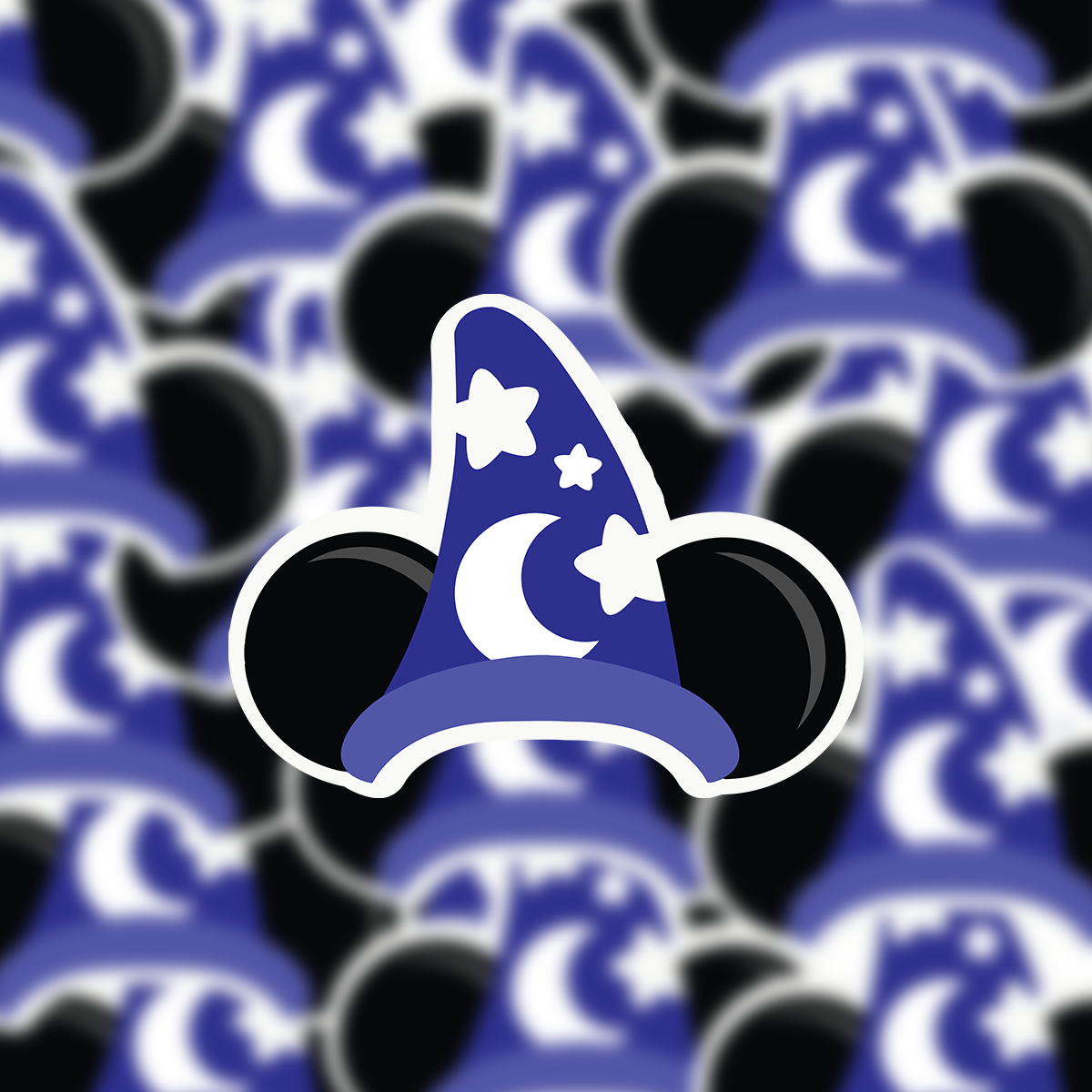 Sorcerer Mickey Hat Sticker - The Bold Designer