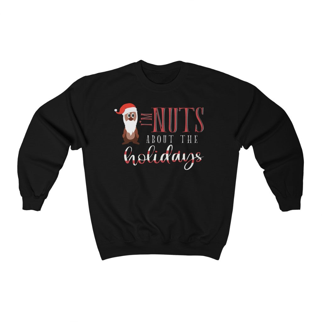 I'm NUTS About The Holidays Chip and Dale Christmas Crewneck Sweatshirt - The Bold Designer