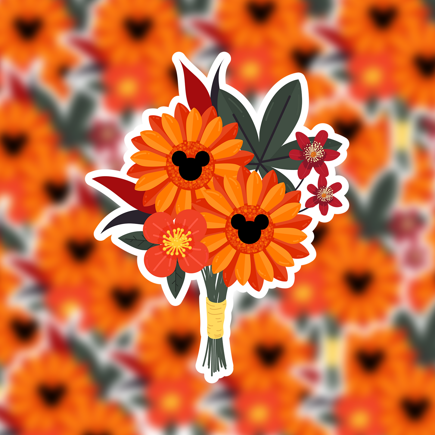 Fall Flower Arrangement Hidden Sticker