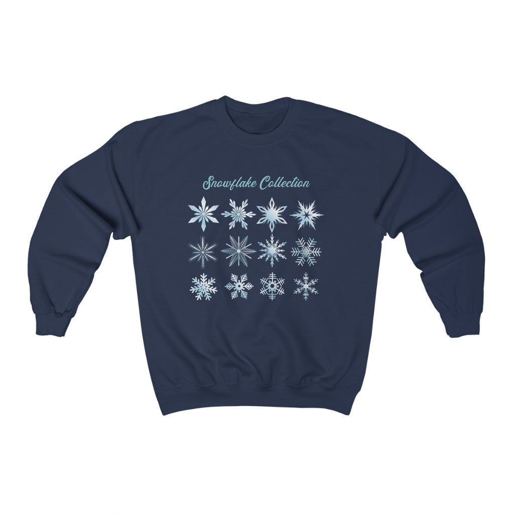The Snowflake Collection Frozen Christmas Crewneck Sweatshirt - The Bold Designer
