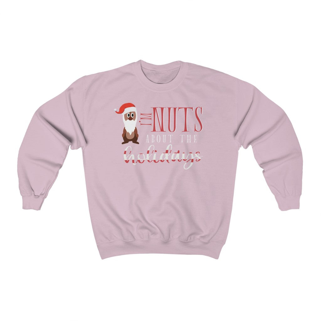 I'm NUTS About The Holidays Chip and Dale Christmas Crewneck Sweatshirt - The Bold Designer