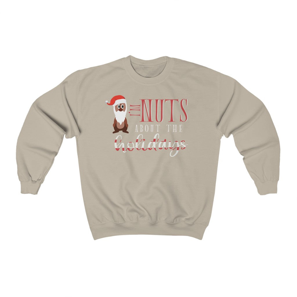I'm NUTS About The Holidays Chip and Dale Christmas Crewneck Sweatshirt - The Bold Designer