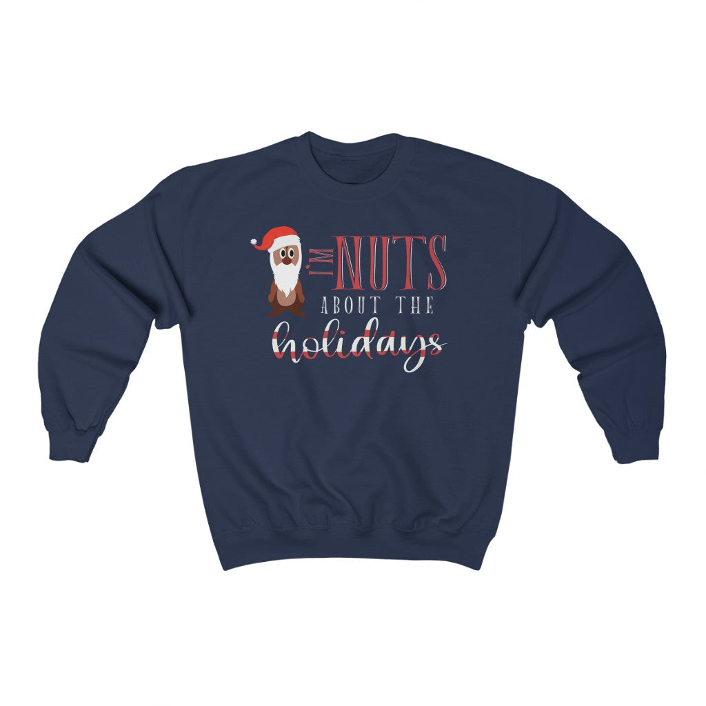 I'm NUTS About The Holidays Chip and Dale Christmas Crewneck Sweatshirt - The Bold Designer