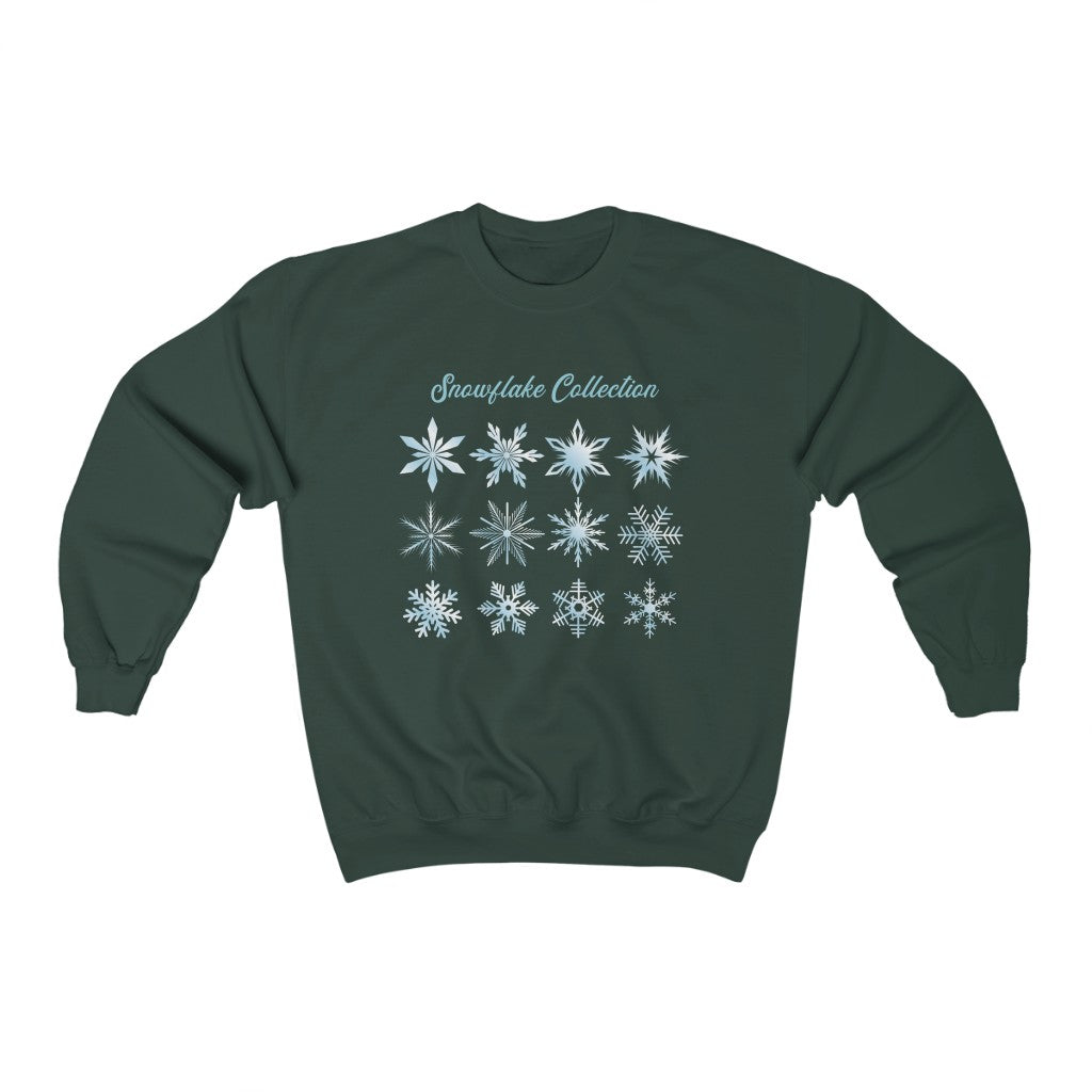 The Snowflake Collection Frozen Christmas Crewneck Sweatshirt - The Bold Designer