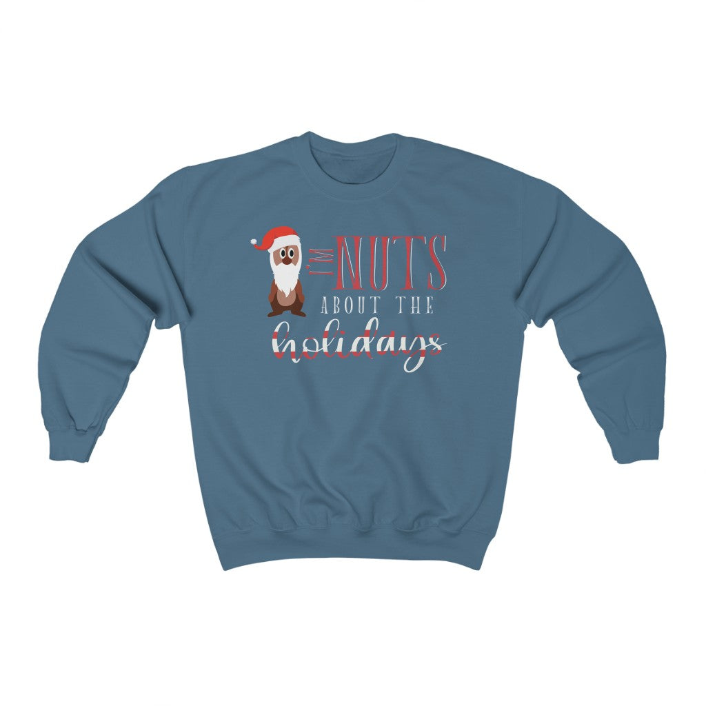 I'm NUTS About The Holidays Chip and Dale Christmas Crewneck Sweatshirt - The Bold Designer