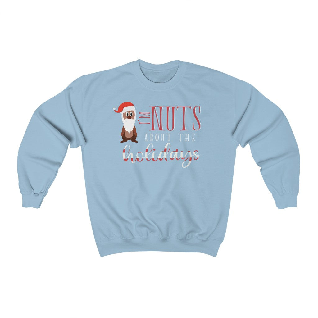 I'm NUTS About The Holidays Chip and Dale Christmas Crewneck Sweatshirt - The Bold Designer
