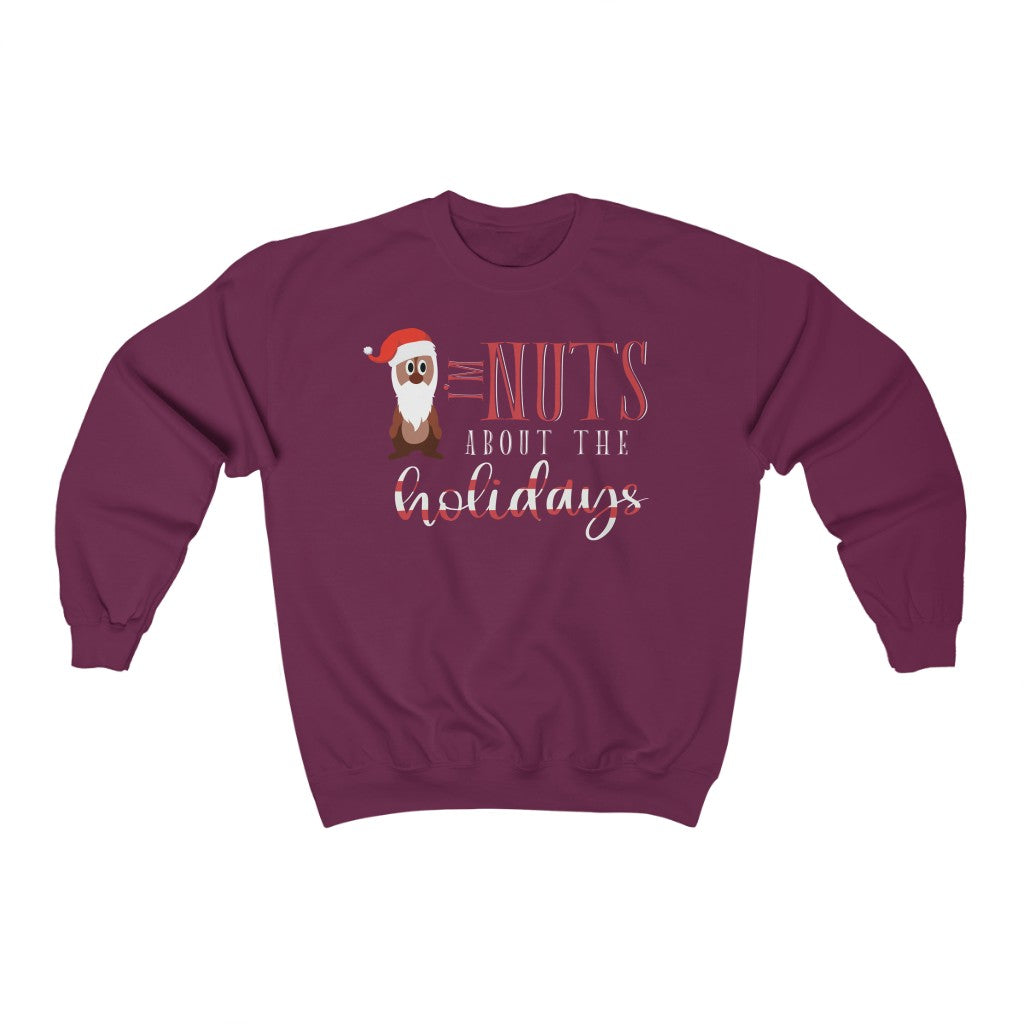 I'm NUTS About The Holidays Chip and Dale Christmas Crewneck Sweatshirt - The Bold Designer