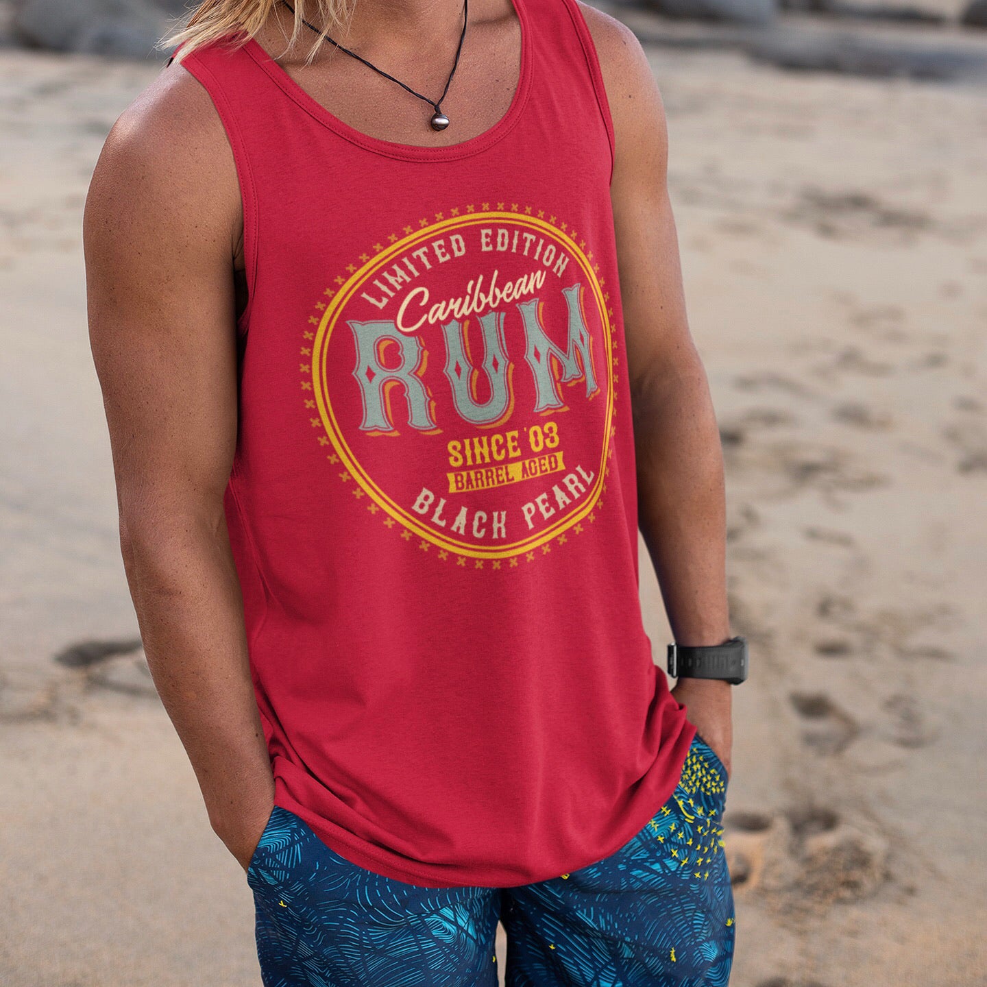 Pirates Caribbean Rum Black Pearl Edition Unisex Jersey Tank