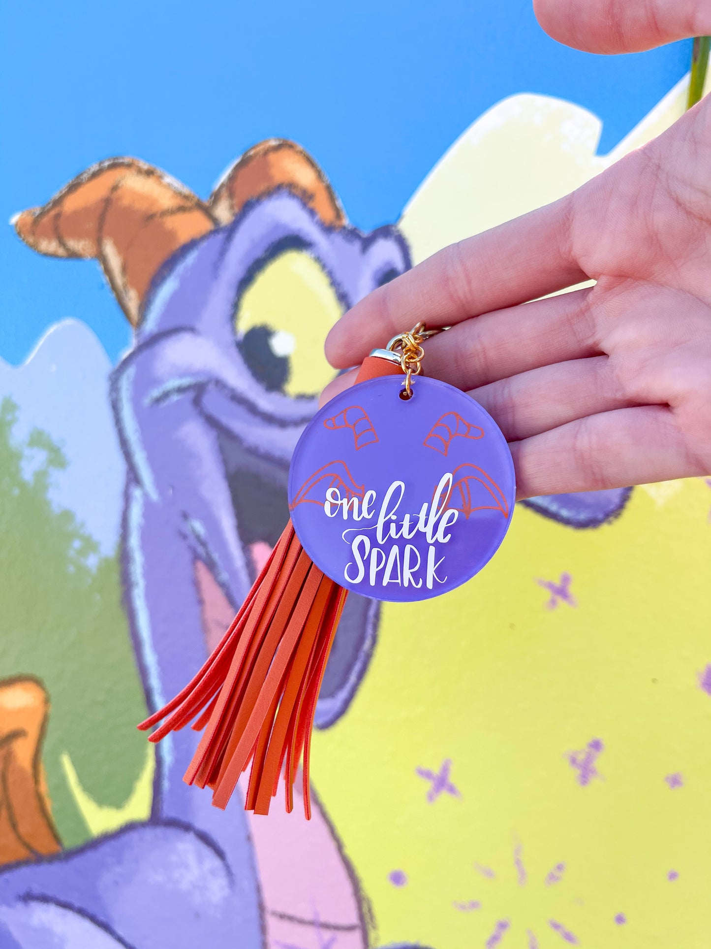 One Little Spark Figment Hand Painted Acrylic Keychain