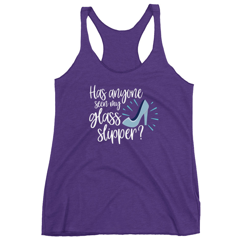 Has Anyone seen my glass slipper? Cinderella Women's Racerback Tank