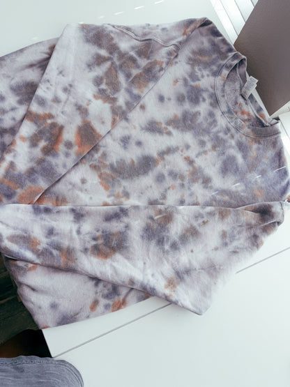 No Design Fall Tie Dye Crewneck Sweatshirt 