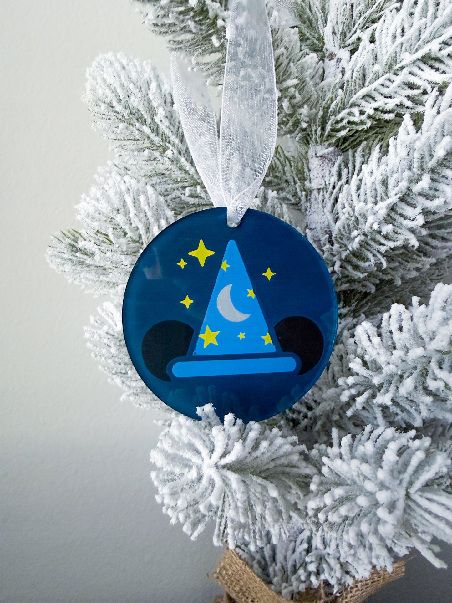 Fantasia Mickey Disney-Inspired Christmas Acrylic Hand Painted Ornament