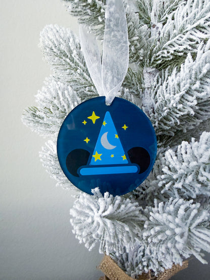 Fantasia Mickey Disney-Inspired Christmas Acrylic Hand Painted Ornament 