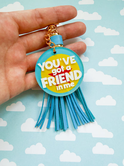 You’ve Got A Friend In Me Toy Story Pixar Inspired Hand-Painted Keychain 