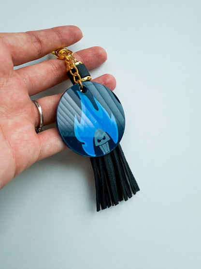 Lord of the Dead Hades-Inspired Hand-Painted Acrylic Keychain 