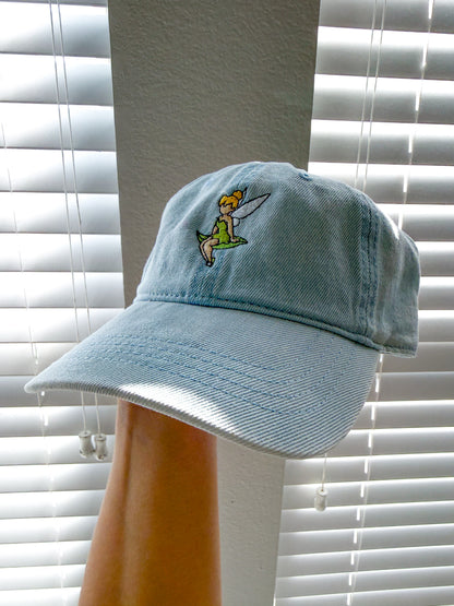 TinkerBell-Inspired Embroidered Denim Hat 