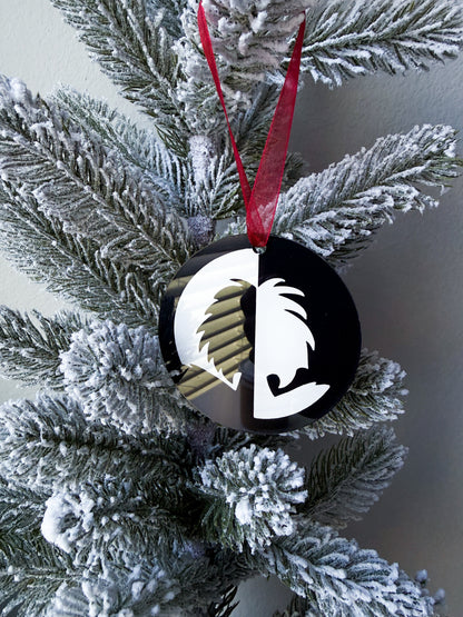 Cruella De Vil Christmas Acrylic Hand Painted Ornament 