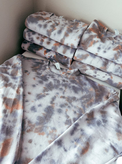 No Design Fall Tie Dye Crewneck Sweatshirt 