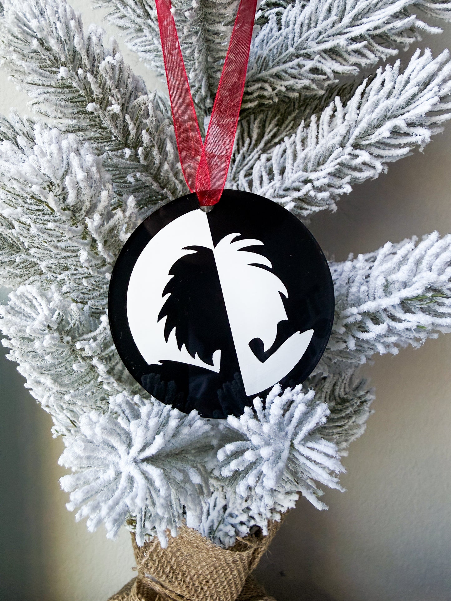 Cruella De Vil Christmas Acrylic Hand Painted Ornament