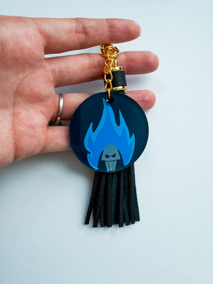 Lord of the Dead Hades-Inspired Hand-Painted Acrylic Keychain 
