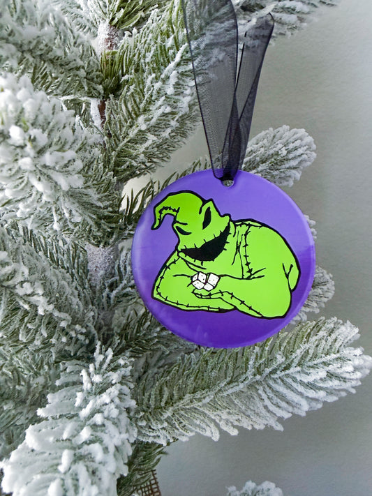 Oogie Boogie Night Before Christmas Acrylic Hand Painted Ornament