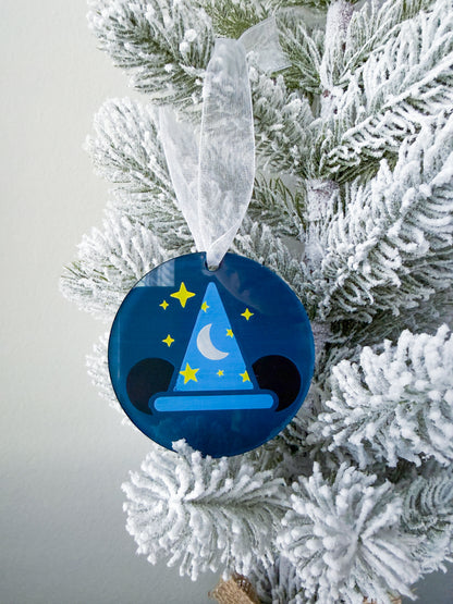 Fantasia Mickey Disney-Inspired Christmas Acrylic Hand Painted Ornament 