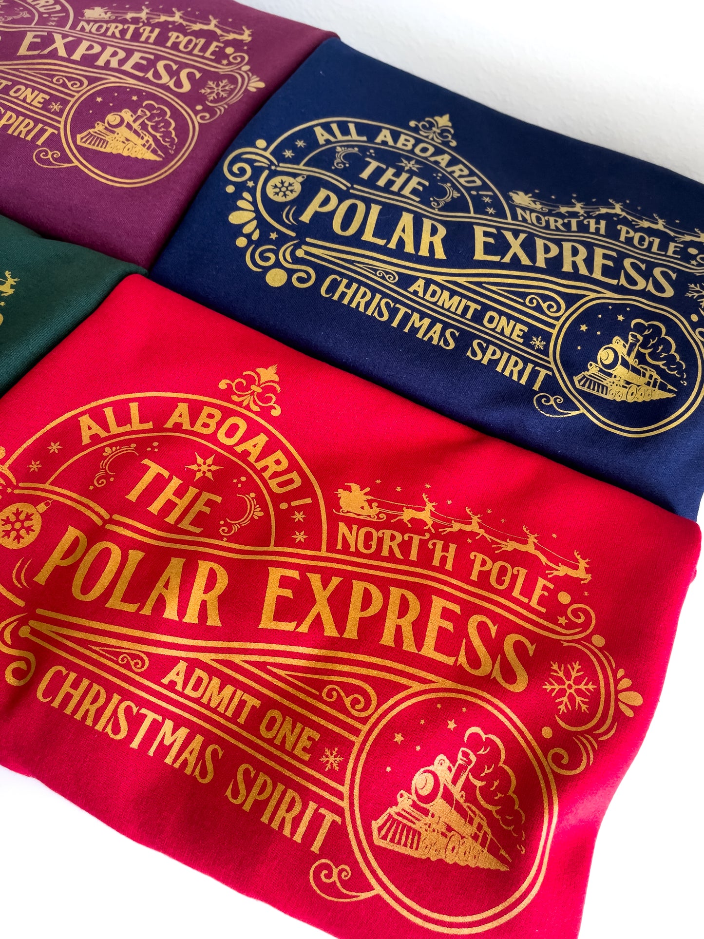 All Aboard The Polar Express Crewneck Sweatshirt - The Bold Designer