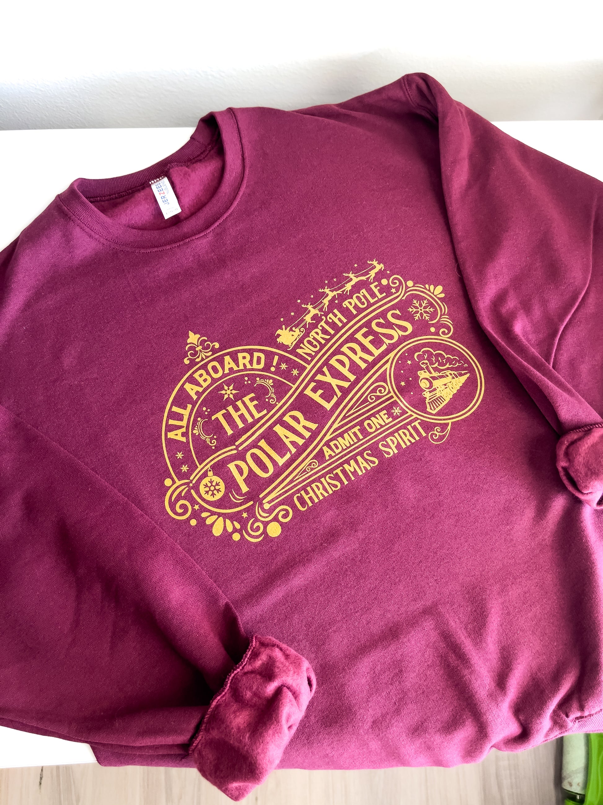 All Aboard The Polar Express Crewneck Sweatshirt - The Bold Designer
