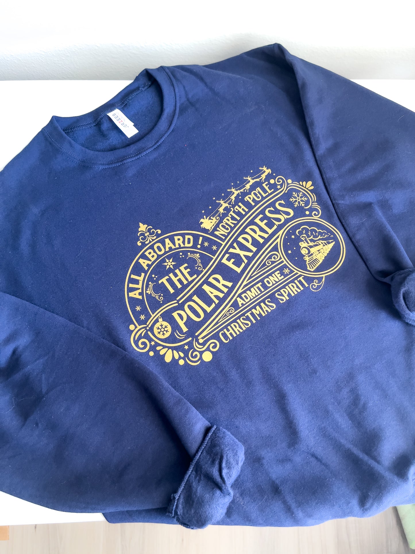 All Aboard The Polar Express Crewneck Sweatshirt - The Bold Designer
